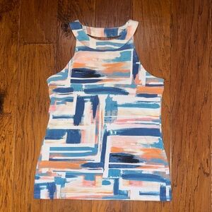 Anthropologie Multicolor Abstract Tank Top